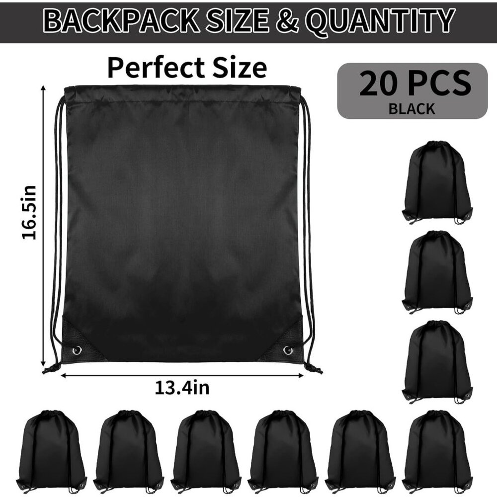 Lightweight & Foldable Drawstring Backpack - 20 B… - image 2
